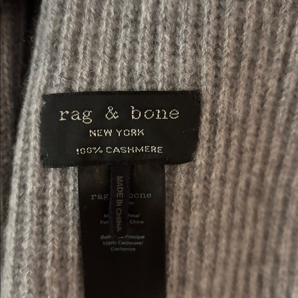 Rag & Bone Light Gray Cashmere Scarf - Picture 3 of 5